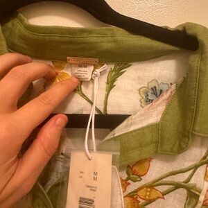 Magaschoni Green Floral Top